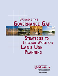 Cover of Building the Governance Gap, Strategies to Integrate Water and Land Use Planning